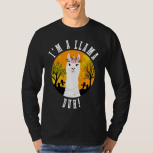 Jag är en Llama Duh Halloween Easy Llama Costume T Shirt