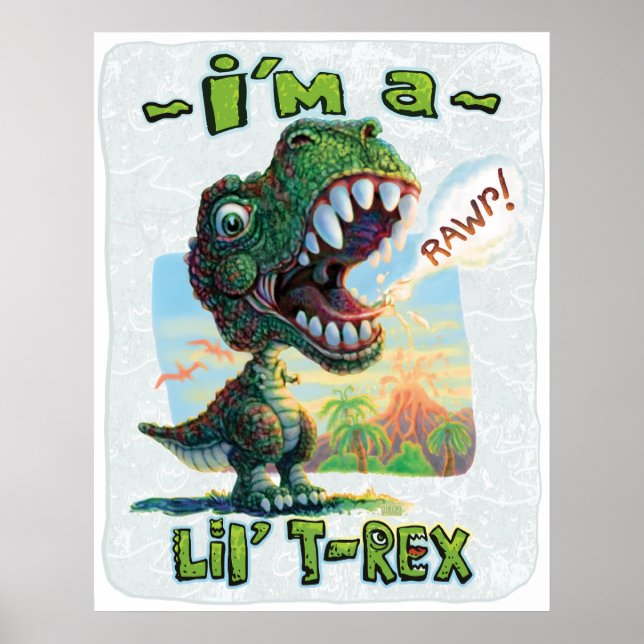 Jag är en Ll'T Rex Poster (Framsidan)