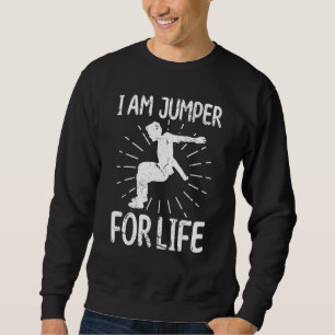 Jag är en löpare och hoppare för livet lång ärmad tröja