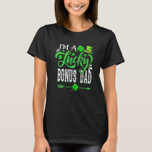 Jag är en Lucky Bonus Pappa Shamrock St patricks d T Shirt