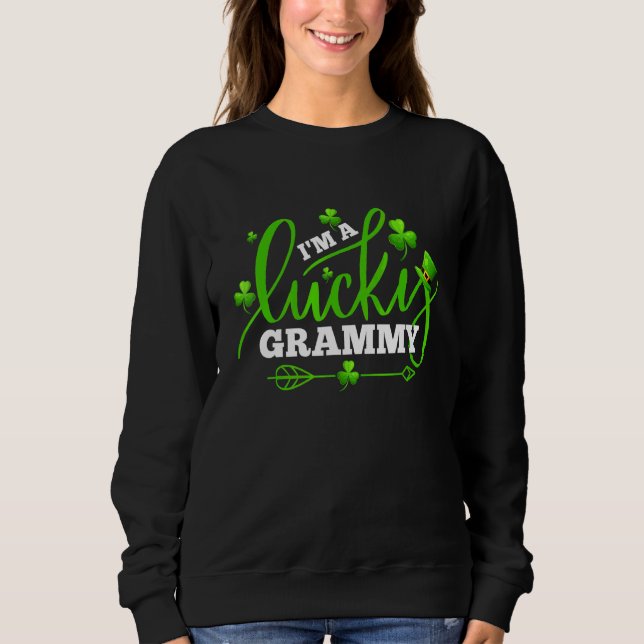 Jag är en Lucky Grammy Shamrock St patricks day Pa T Shirt (Framsida)