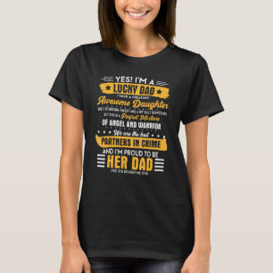 Jag är en lucky Pappa har en Fantastisk-dotter Pri T Shirt
