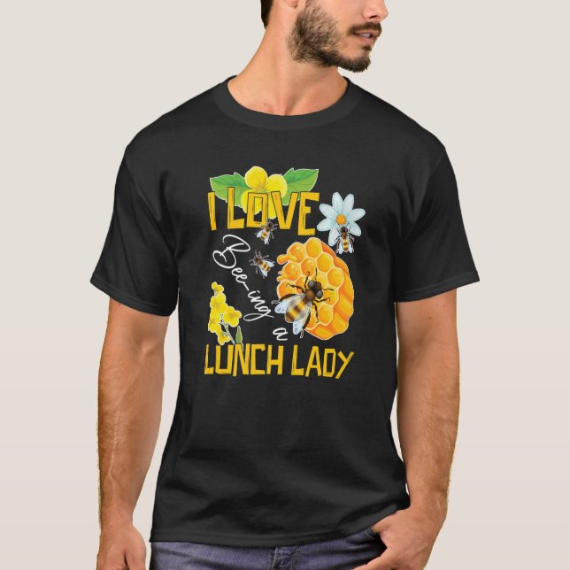 Jag är en lunch Dam Bee Cafeteria School Foo T Shirt (Framsida)