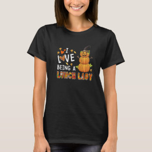 Jag är en lunch Dam Halloween Pumpkin Costum T Shirt