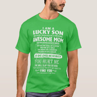 Jag är en lycklig son till en fantastisk mamma hon t shirt