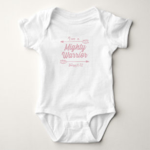 Jag är en mäktig krigare - flickornas Rosa i vitt T Shirt