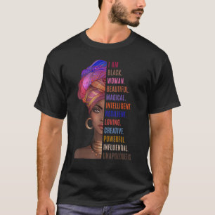 Jag är en mäktig svart kvinna med stark svart afri t shirt