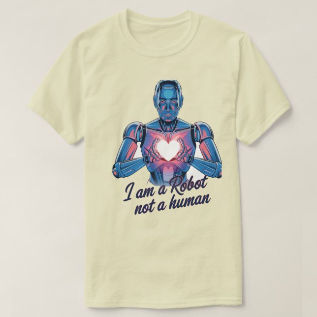 Jag är en målningsrobot t-shirt (Design framsida)