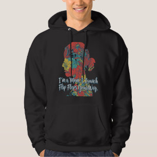 Jag är en mamma jag skjuter flip flops Mamma Mamma Hoodie