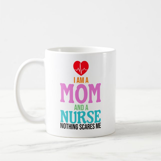 Jag är en mamma och en sjuksköterska ingenting skr kaffemugg (Vänster)