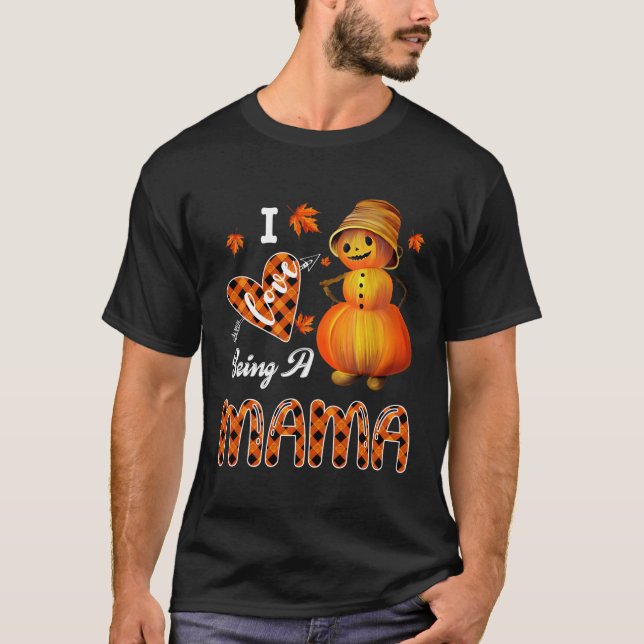Jag är en Mamma-pumpkin Snögubbe Halloween för T Shirt (Framsida)