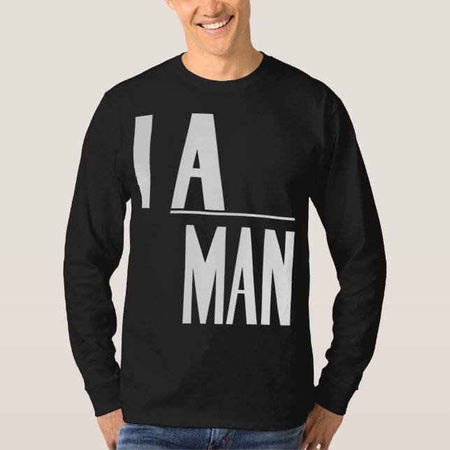 Jag är en man - civila Höger T Shirt (Framsida)