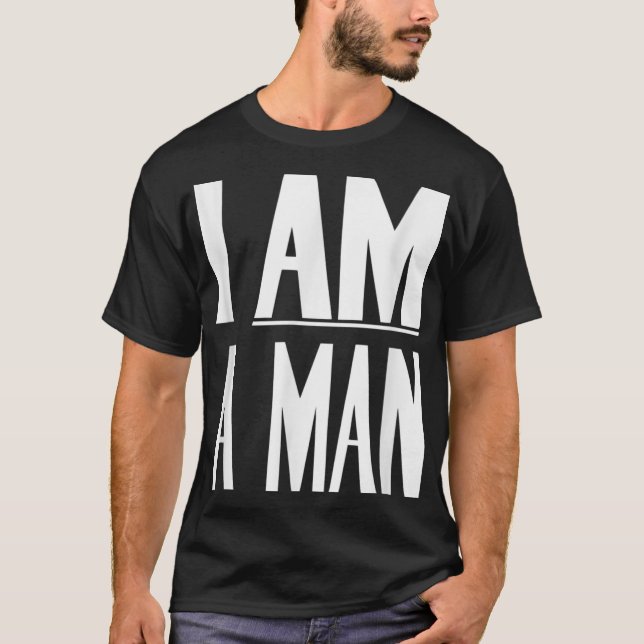 Jag är en man - civila Höger T Shirt (Framsida)