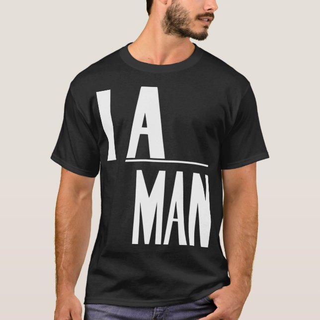 Jag är en man - civila Höger T Shirt (Framsida)