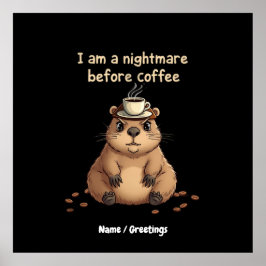 Jag är en mardröm före kaffe, Älskare Motto Poster