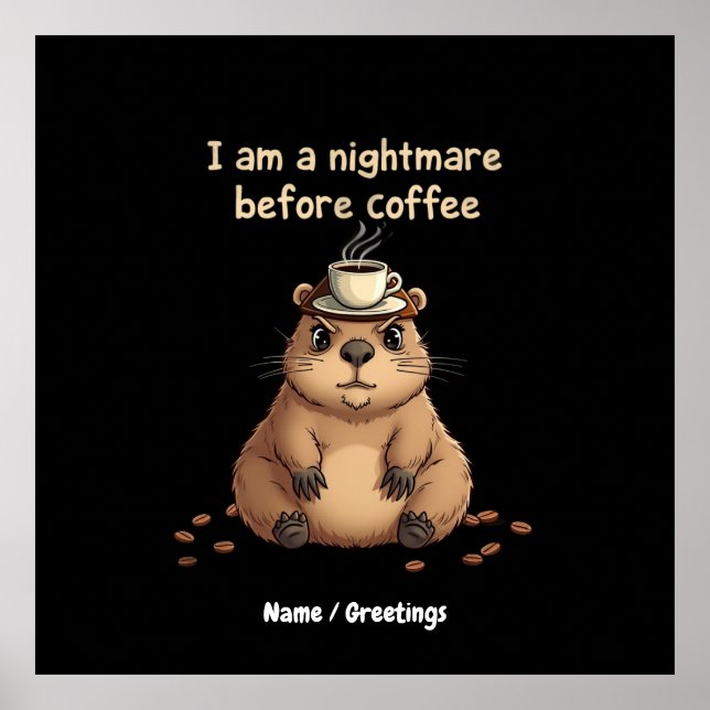 Jag är en mardröm före kaffe, Älskare Motto Poster (Framsidan)
