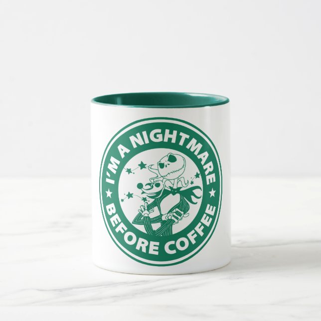 Jag är en mardröm före kaffe mugg (Center)