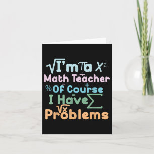 Jag är en matematiklärare, men jag har problem.. kort