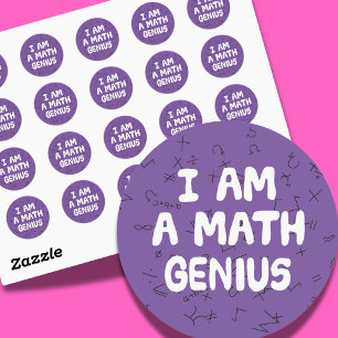 Jag är en Math Genius MaTemaes student Physics Runt Klistermärke
