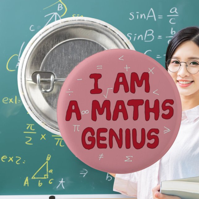 Jag är en Math Genius Mathematics-lärare Knapp (Skapare uppladdad)