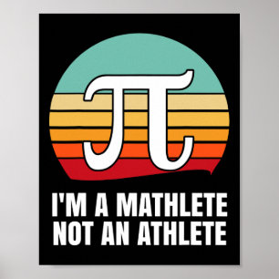 Jag är en Mathlete Lycklig Pi Day Poster