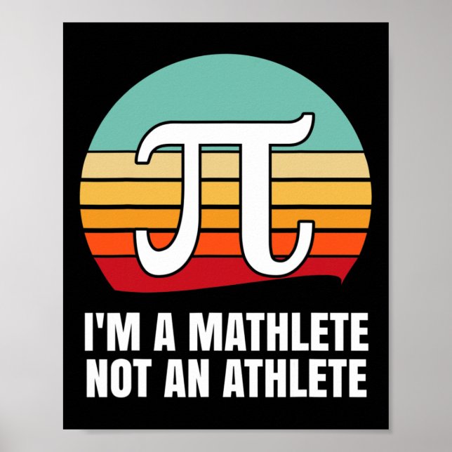 Jag är en Mathlete Lycklig Pi Day Poster (Framsidan)