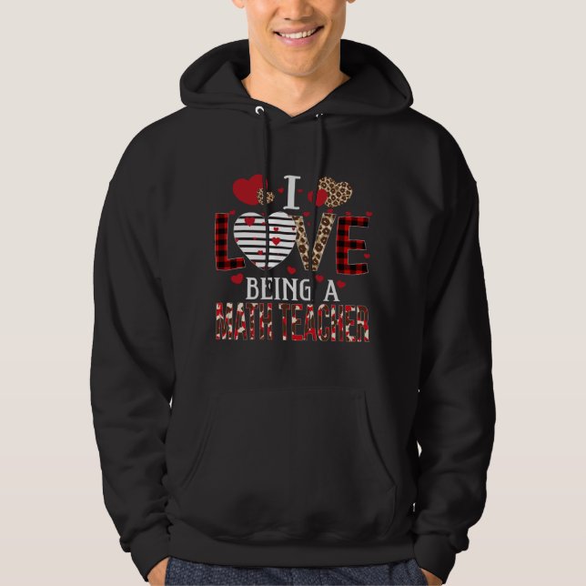 Jag är en matlärare, Red Plade Hearts Valen Hoodie (Framsida)