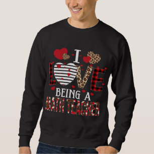 Jag är en matlärare, Red Plade Hearts Valen Lång Ärmad Tröja