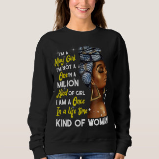 Jag är en May Girl Taurus Birthday Proud Melanin B T Shirt