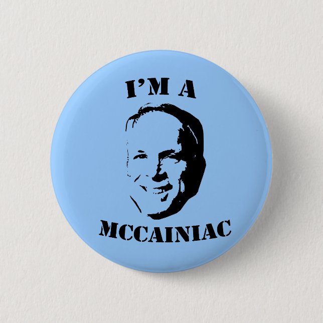 Jag är en McCainiac Button Knapp (Framsida)
