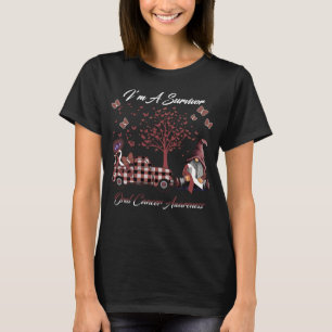 Jag är en medvetenhet om livmodercancer t shirt
