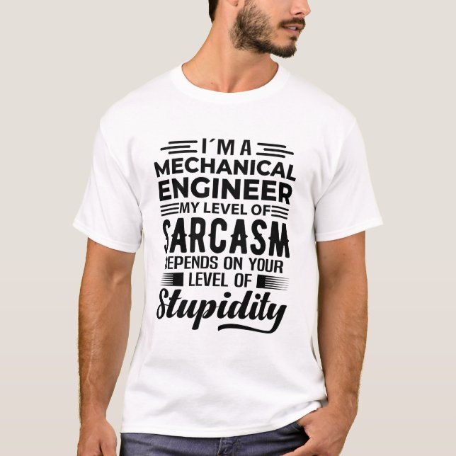 Jag är en mekanisk Ingenjör T Shirt (Framsida)