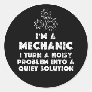 Jag är en mekanisk rolig runt klistermärke