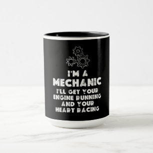 Jag är en mekaniskt funna citat mugg