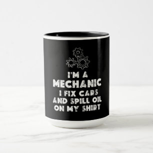 Jag är en mekaniskt funna citat mugg