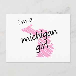 Jag är en Michigan Girl Vykort
