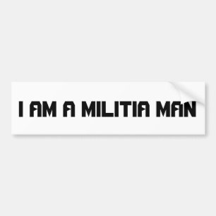 Jag är en Militia Man Bildekal
