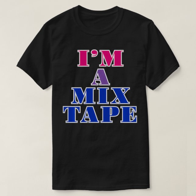 Jag är en Mitape Biseual LGBTQ+ Pride Pullover T Shirt (Design framsida)