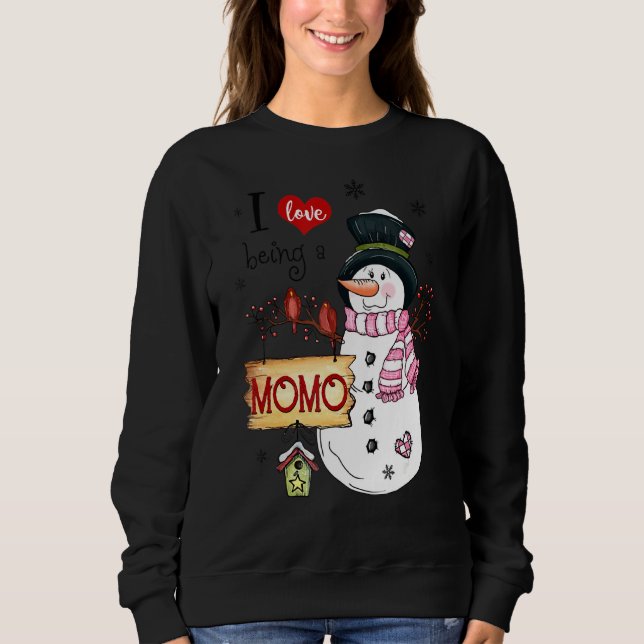 Jag är en Momo Snögubbe-jul Julafton 1 T Shirt (Framsida)