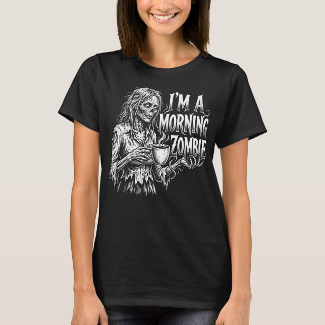 Jag Är En Morgonzombie T Shirt (Framsida)