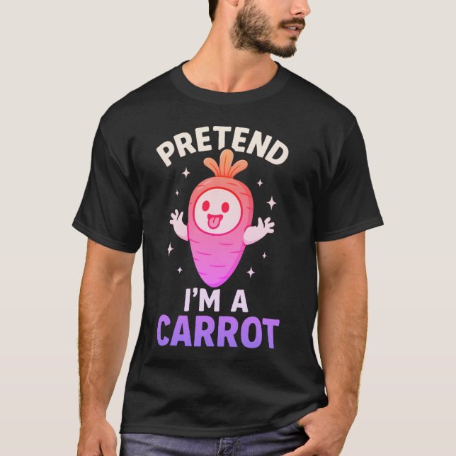 Jag är en morot Halloween GHOST CARROT T Shirt (Framsida)