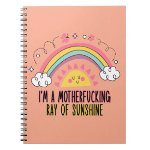 Jag är en motherf*cking Ray of Sunshine Bath Towel Anteckningsbok