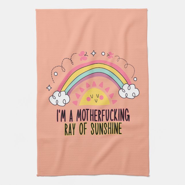 Jag är en motherf*cking Ray of Sunshine Bath Towel Kökshandduk (Vertikal)