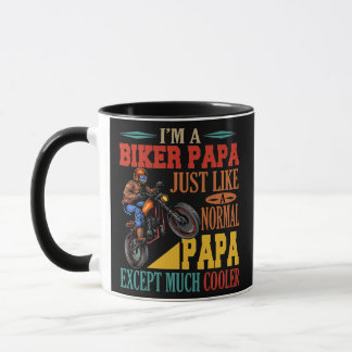 Jag är en motorcykel i Biker Pappa. Mugg