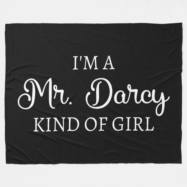 Jag är en Mr Darcy-typ av tjej jag är. Fleecefilt (Framsidan (Horisontell))