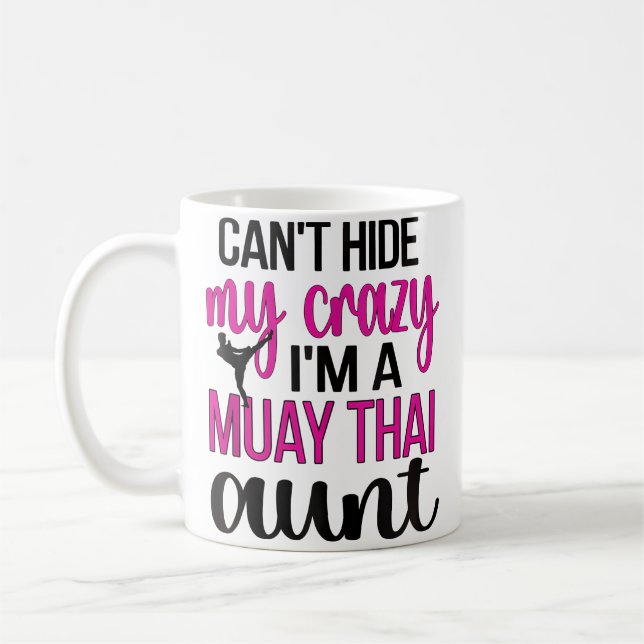JAG ÄR EN Muay Thai-Faster Rolig Muay Thai-krigare Kaffemugg (Vänster)