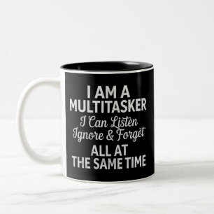 Jag är en multitasker Roligt arbetslivshumor Två-Tonad Mugg