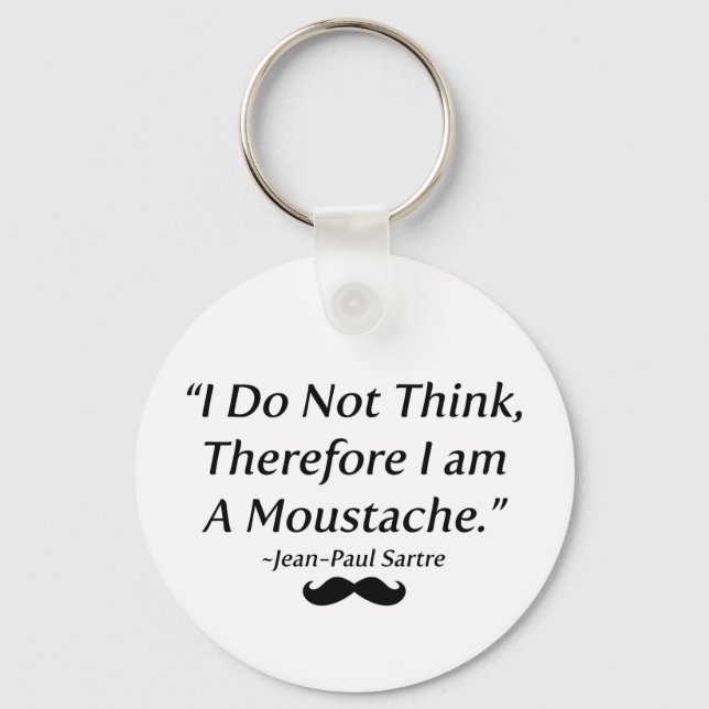 Jag är en Mustache Nyckelring (Framsida)