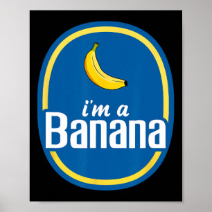 Jag är en Nana Costume Halloween Fruit Sticker-Gul Poster