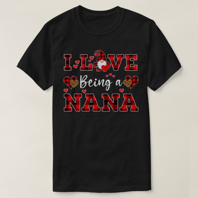 Jag är en Nana Gnome Valentindag Nana Pul T Shirt (Design framsida)